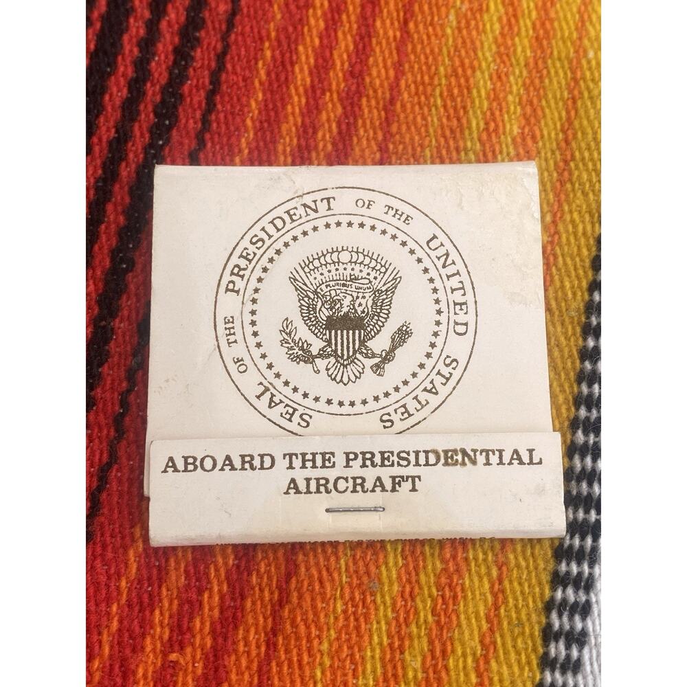 Air Force One Presidential Seal Matchbook Ephemera Airplane USA President 1980s
